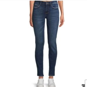 Arizona Jean Co. Womens Super Skinny Jeans Blue Stretch Dark Wash